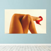 赤いハイヒール キャンバスプリント (インサイチュ (ウッドフロア))