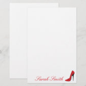 赤いハイヒール 便箋 (正面/裏面)