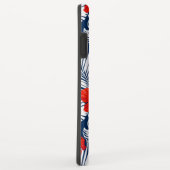 赤いハイビスカスのある熱帯フローラの葉 Case-Mate iPhoneケース (裏面/右)