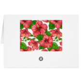 赤いハイビスカスの水の色パターン (裏面横)