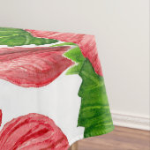 赤いハイビスカスの水の色パターン テーブルクロス (インサイチュ)