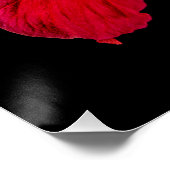 赤いハイビスカスの花の横顔の価値 ポスター (コーナー)