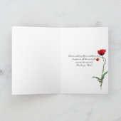 赤いハイビスカスの花の母の日 カード (内部)