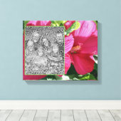 赤いハイビスカスの花 オリジナル写真を作成 キャンバスプリント (インサイチュ (ウッドフロア))