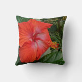 赤いハイビスカスの花 クッション (裏面)
