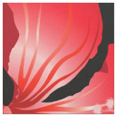 赤いハイビスカスの花 ファブリック (クローズアップ)