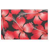 赤いハイビスカスの花 ファブリック (ファットクウォーター)