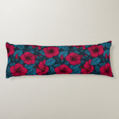 赤いハイビスカスの花 ボディピロー (裏面)