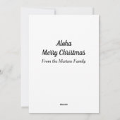 赤いハイビスカスフラワーパターン熱帯クリスマス シーズンカード (裏面)