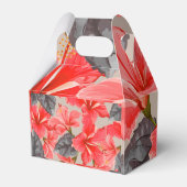 赤いハイビスカスフラワー フェイバーボックス (裏面サイド)