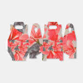 赤いハイビスカスフラワー フェイバーボックス (折り畳みなし)