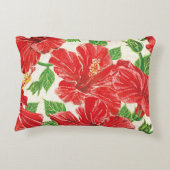 赤いハイビスカス アクセントクッション (裏面)