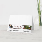 赤いハイビスカス、ハワイからの挨拶 シーズンカード (裏面)