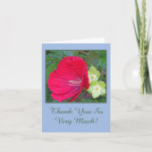 赤いハイビスカス/フローラ/「本当にありがとう」 カード (正面)