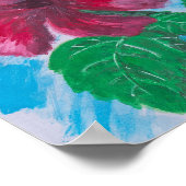 赤いハイビスカス ポスター (角)