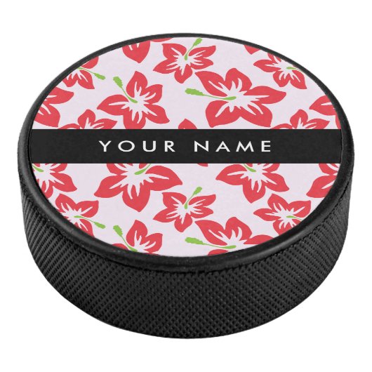 赤いハイビスカス、赤い花、あなたの名前 アイスホッケーパック (3/4)