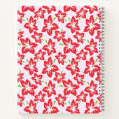 赤いハイビスカス、赤い花、あなたの名前 ノートブック (裏面)