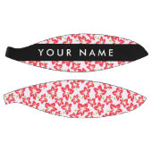 赤いハイビスカス、赤い花、あなたの名前 バスケットボール (パネル)