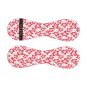 赤いハイビスカス、赤い花、あなたの名前 野球ボール (パネル)