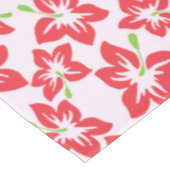 赤いハイビスカス、赤い花、花のパターン テーブルクロス (アングル)