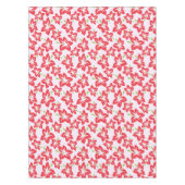 赤いハイビスカス、赤い花、花のパターン テーブルクロス (正面)