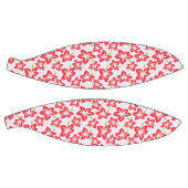 赤いハイビスカス、赤い花、花のパターン バスケットボール (パネル)