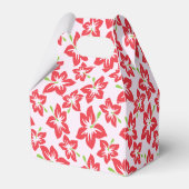 赤いハイビスカス、赤い花、花のパターン フェイバーボックス (裏面サイド)