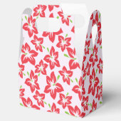 赤いハイビスカス、赤い花、花のパターン フェイバーボックス (オープン)