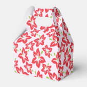 赤いハイビスカス、赤い花、花のパターン フェイバーボックス (正面サイド)