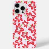 赤いハイビスカス、赤い花、花のパターン Case-Mate iPhoneケース (裏面)