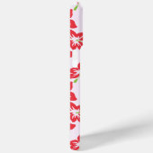 赤いハイビスカス、赤い花、花のパターン Case-Mate iPhoneケース (裏面 / 右)