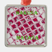 赤いハクナマタタスタイル メタルオーナメント (正面)