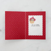 赤いハッピーバースデーと黒猫 カード (内部)