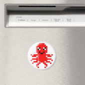 赤いハッピーピクセルsquid マグネット (インサイチュ (食洗機))