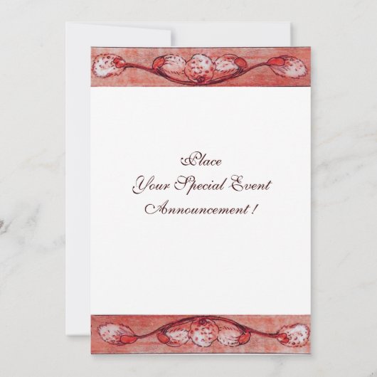 赤いハト 招待状 (裏面)