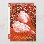 赤いハト 招待状 (正面/裏面)