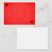 赤いハニカムとハートのノートカード ノートカード (正面/裏面)