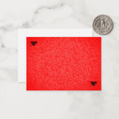 赤いハニカムとハートのノートカード ノートカード (正面/裏面インサイチュ)