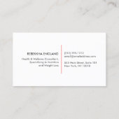 赤いハミングバードのロゴの気に健康、Naturopath 名刺 (裏面)