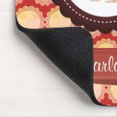 赤いハムスターを追加 マウスパッド (コーナー)