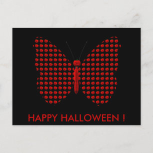 赤いハロウィンの蝶 ポストカード