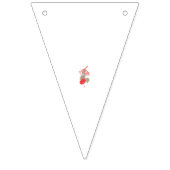 赤いハワイアンハイビスカスと詳細な花びらとスタ バンティングフラッグ (第2の旗)