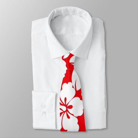 赤いハワイパターン ネクタイ (タイ)