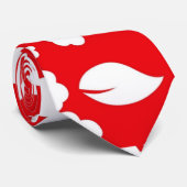 赤いハワイパターン ネクタイ (ロール)