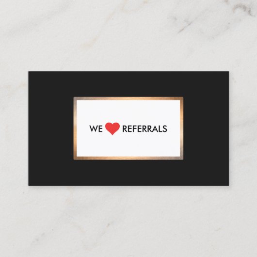 赤いハートお客様への感謝の紹介2 紹介カード (正面)