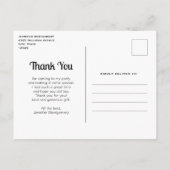 赤いハートお洒落ラブパターンありがとう ポストカード (裏面)