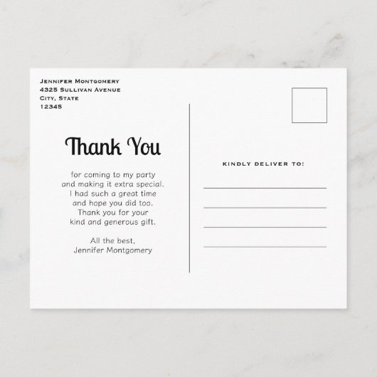 赤いハートお洒落ラブパターンありがとう ポストカード (裏面)