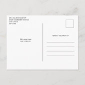 赤いハートお洒落ラブパターン誕生日招待状 インビテーションポストカード (裏面)