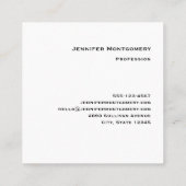 赤いハートお洒落ラブパターン スクエア名刺 (裏面)