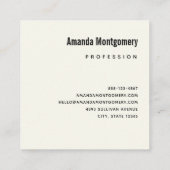 赤いハートお洒落ラブパターン スクエア名刺 (裏面)